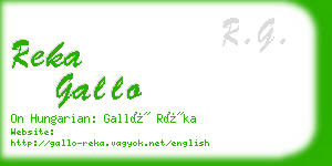 reka gallo business card